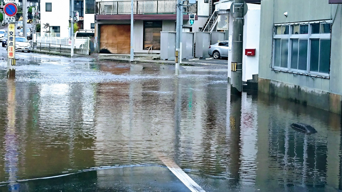 浸水被害を受けた住宅